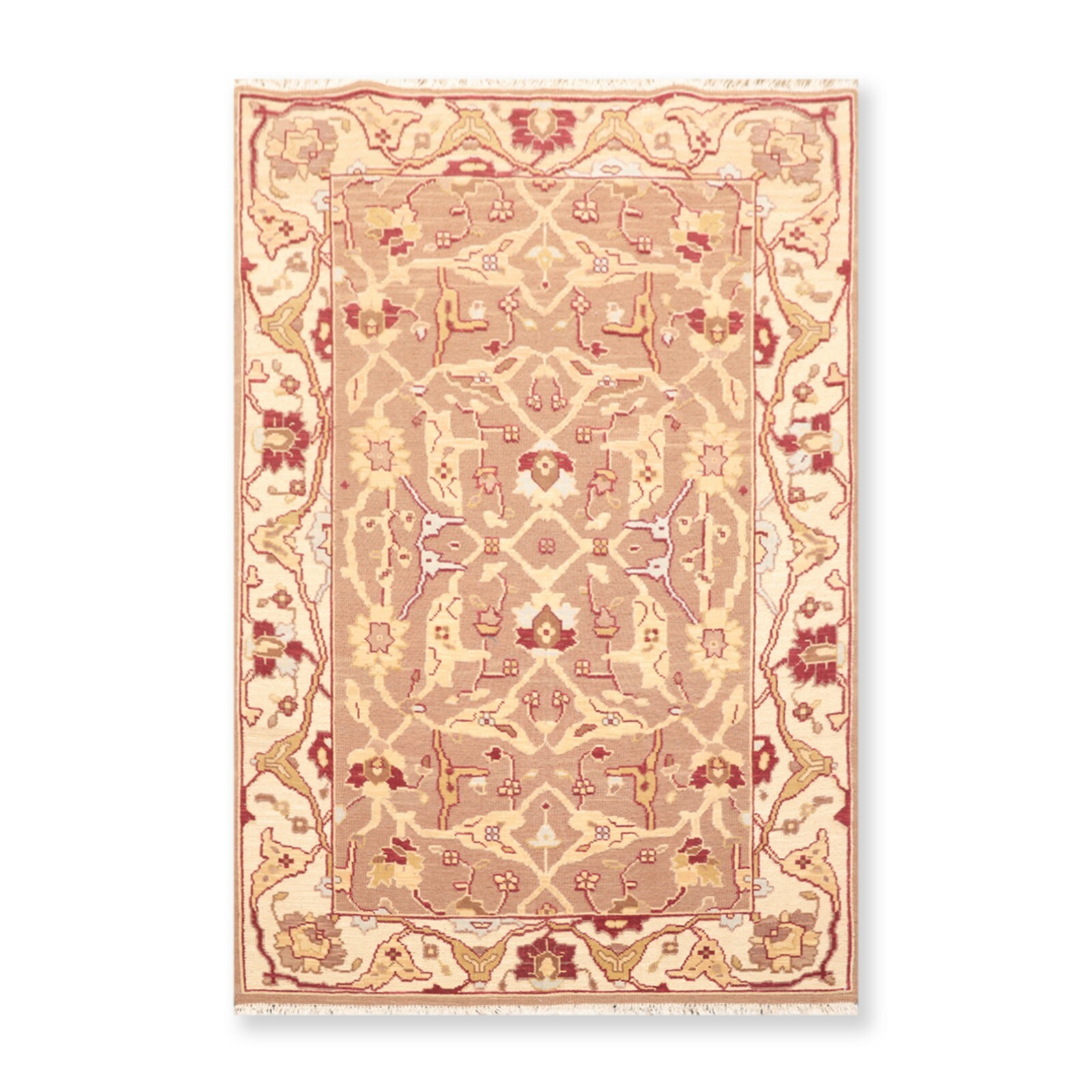 3’10” x 5’10” Nourison Nourmak Hand Knotted Wool High Low Pile Area Rug 4×6