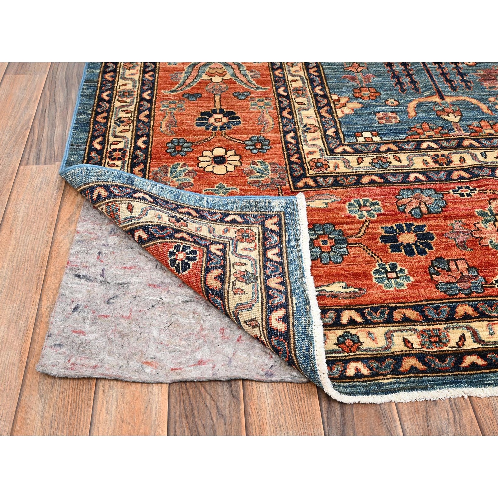 10’2″x14’6″ Blue Farahan Saroogh Design Aryana Grade Wool Rug Hand Knotted 1600