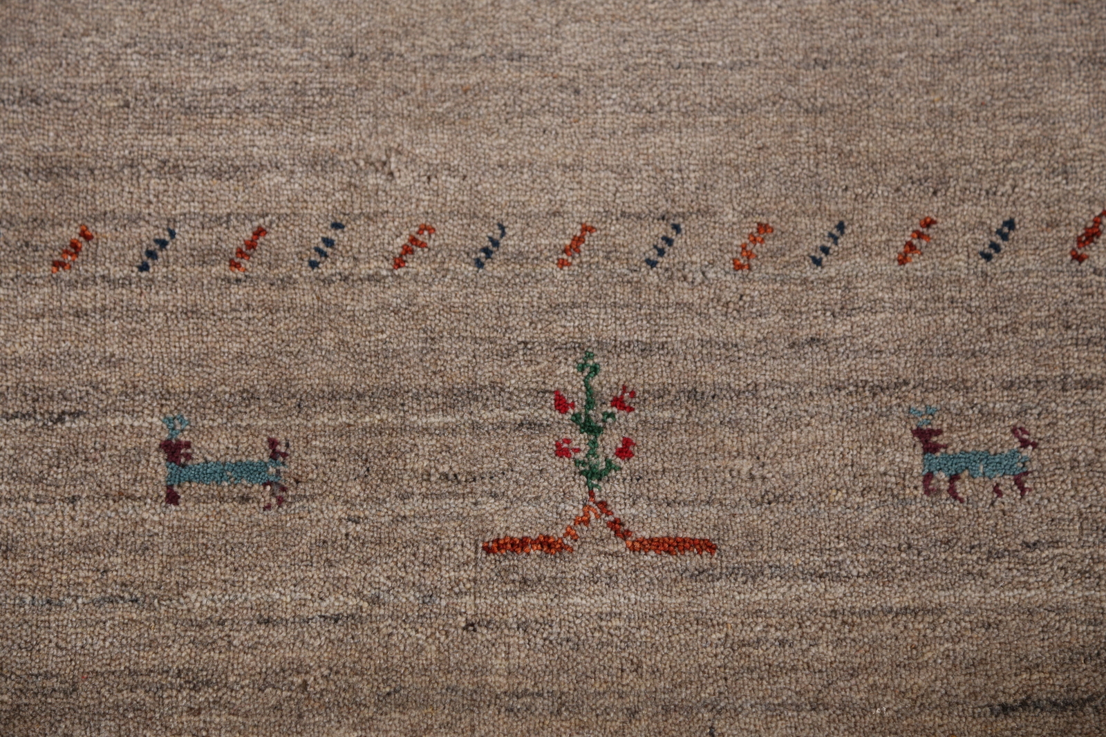 Soft and Plush Brown Gabbeh Hand-knotted Wool Rug 5×8 ft.