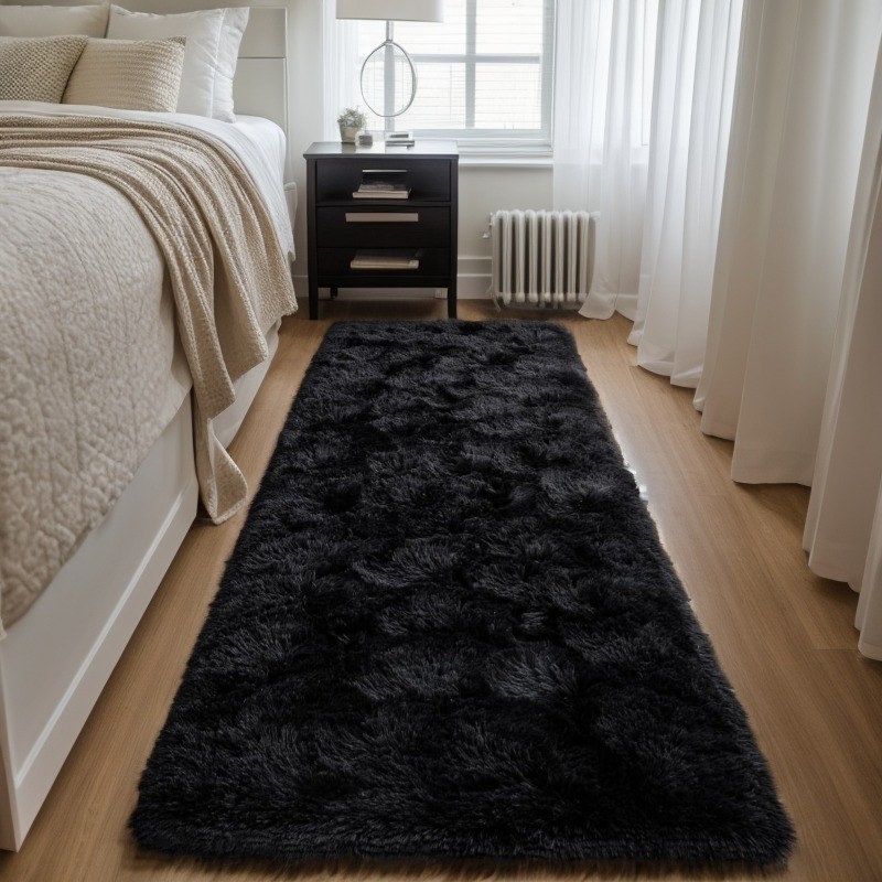 47” x 70” Plush Long-Haired Carpet-Non-Slip,Dirt-Resistant, Tie-Dyed Shag Rug