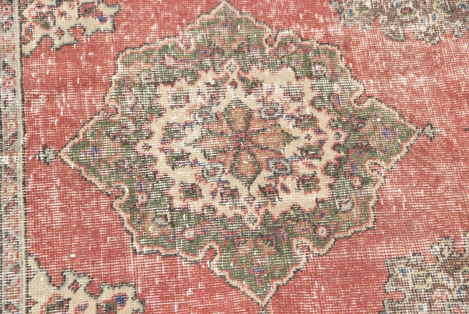 Turkish Rug, Large 4,7×11,6 ft Rug, Red Ombré Rug
