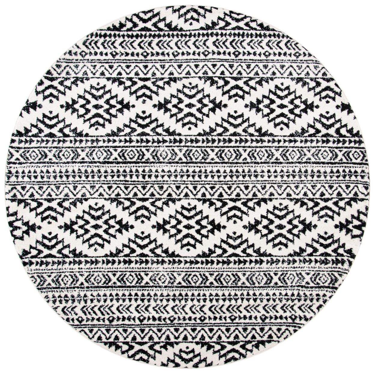 SAFAVIEH Tulum Collection TUL272B Ivory / Black Rug