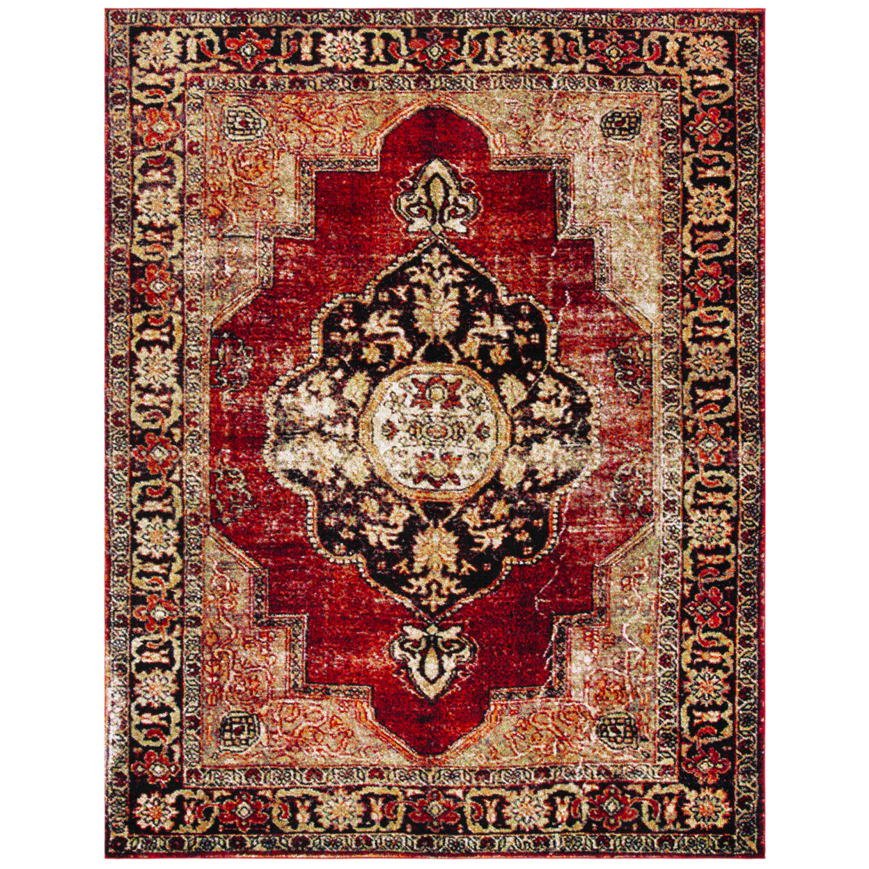 SAFAVIEH Vintage Hamadan VTH219A Red / Multi Rug