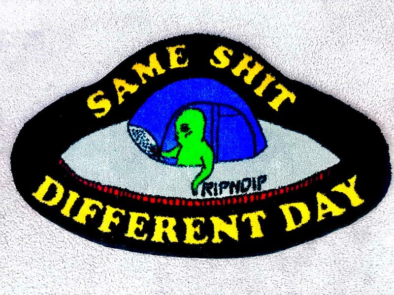 Designer Rug, Alien Carpet: RIPNDIP Spacecraft Floor Mat for Home Decor