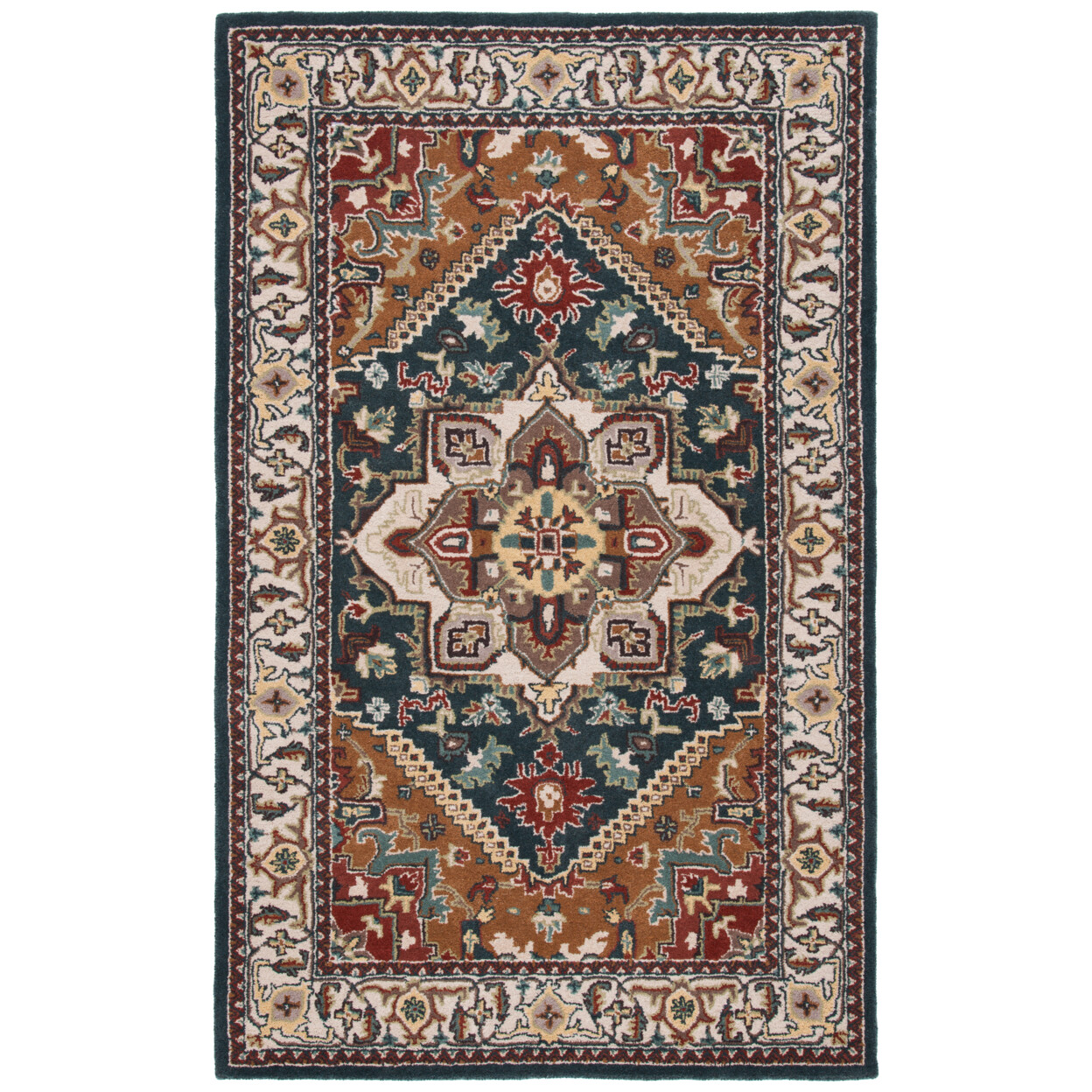 SAFAVIEH Heritage HG625X Handmade Dark Green / Brown Rug