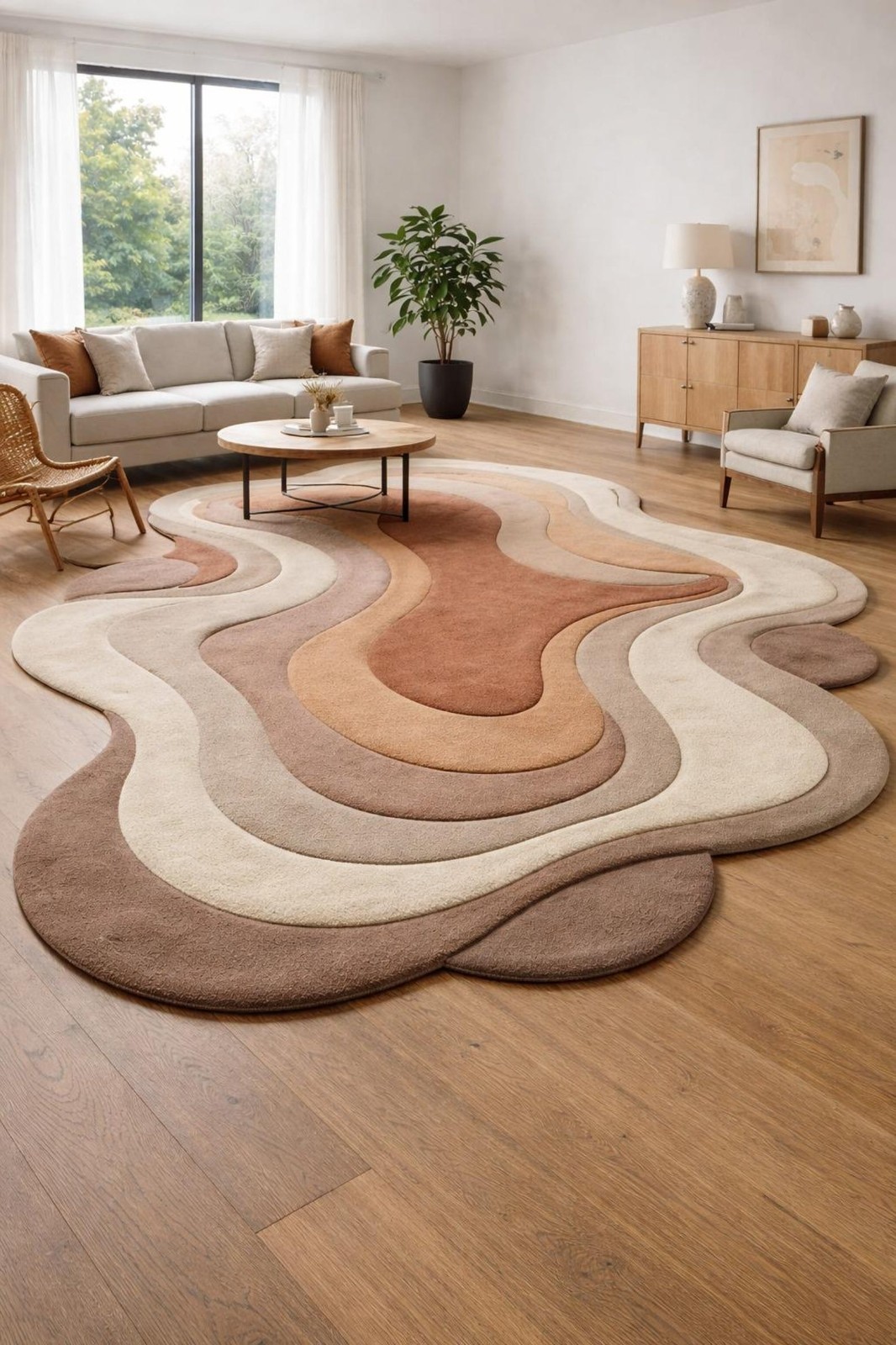 Designer Rug | Irregular Rug | Wool area Rugs | Living Room Rug | Tufted A37
