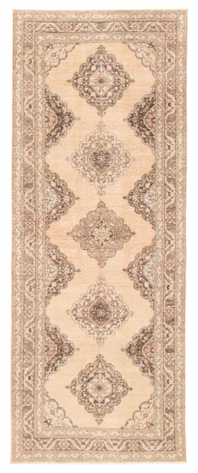 Vintage Traditional Hand-Knotted Area Rug 4’11” x 12’5″ Oriental Wool Carpet