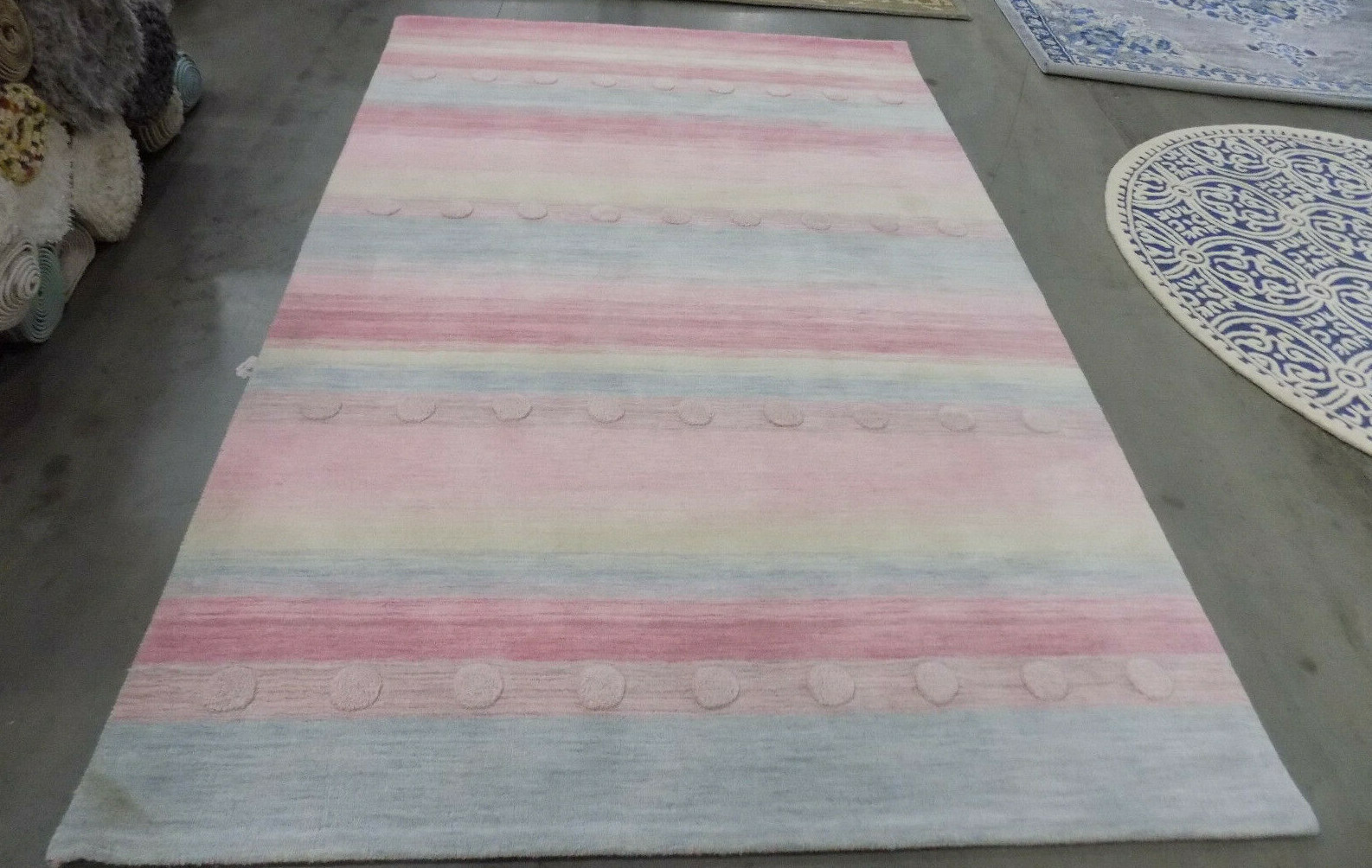 LIGHT BLUE / PINK 6′ X 9′ Damaged Rug Reduced Price 1172599993 SFK801M-6