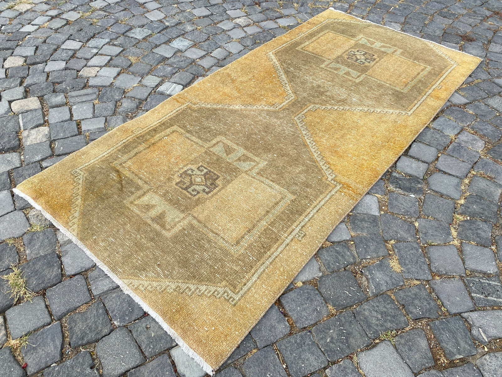 Handmade Wool Rug, Bohemian Area Rug, Turkish Vintage Rug, Home Rug,3,1 x 6,6 ft