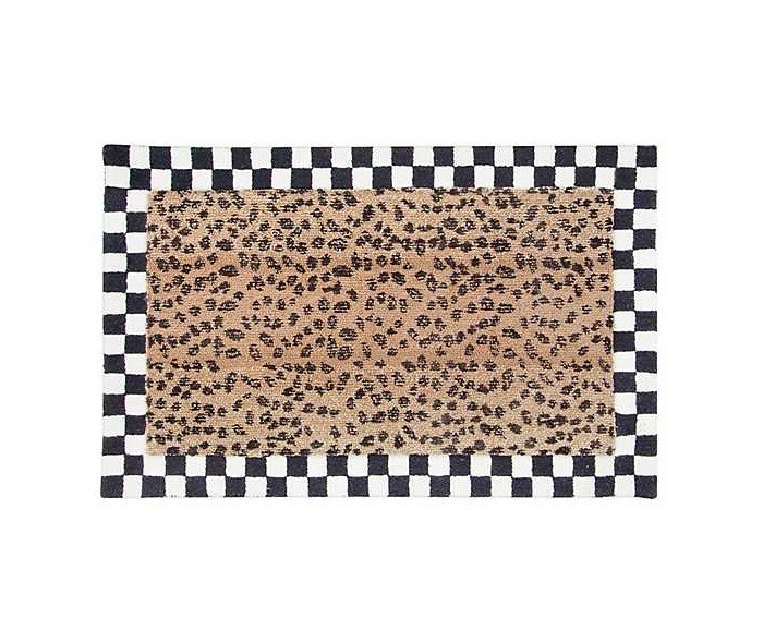 Mackenzie Childs Cheetah Rug 2’3″ x 3’9″ Wool Rayon Brand New 350-02715