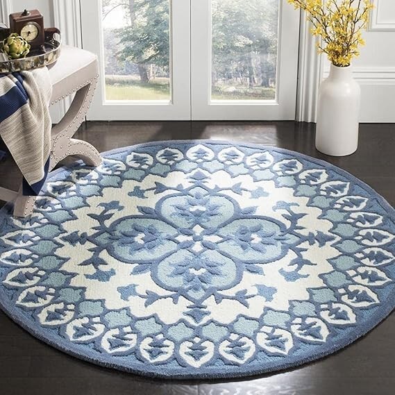 New Handmade treditional Round Rug 3×3, 4×4, 5×5, 6×6, 7×7, 8×8, 9×9, 10×10