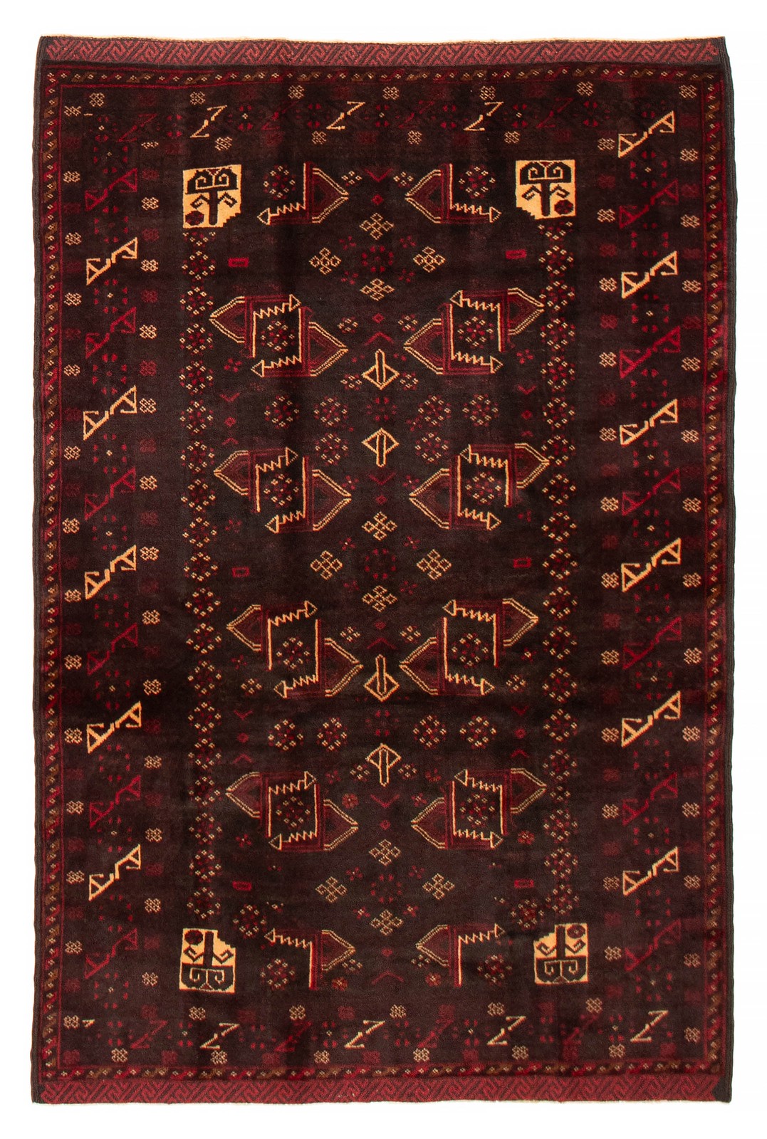 Vintage Hand-Knotted Area Rug 4’4″ x 6’8″ Traditional Oriental Wool Carpet