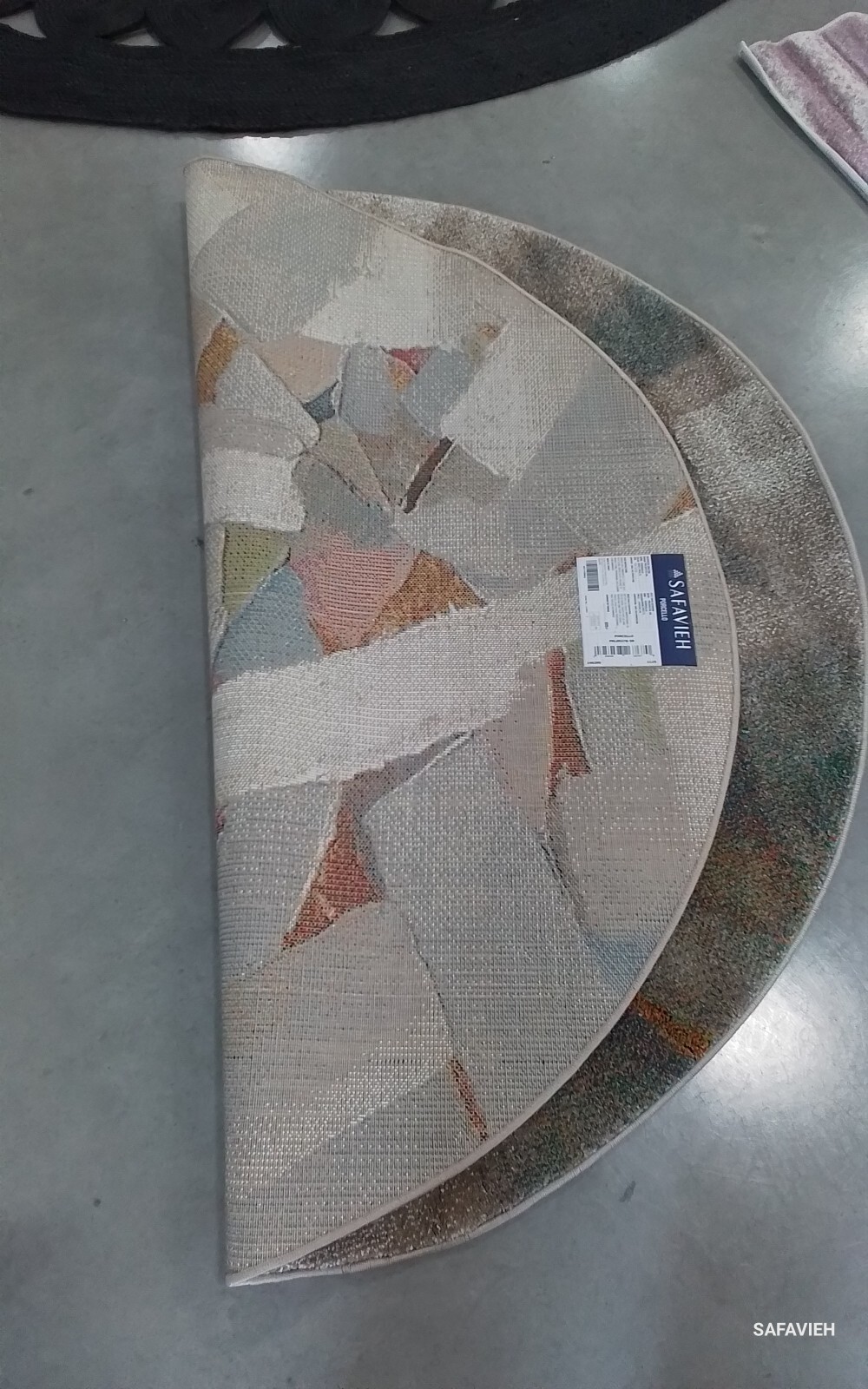 GREY / MULTI 5′-3″ x 5′-3″ Flaw in Rug, Reduced Price 1172770275 PRL6937B-5R