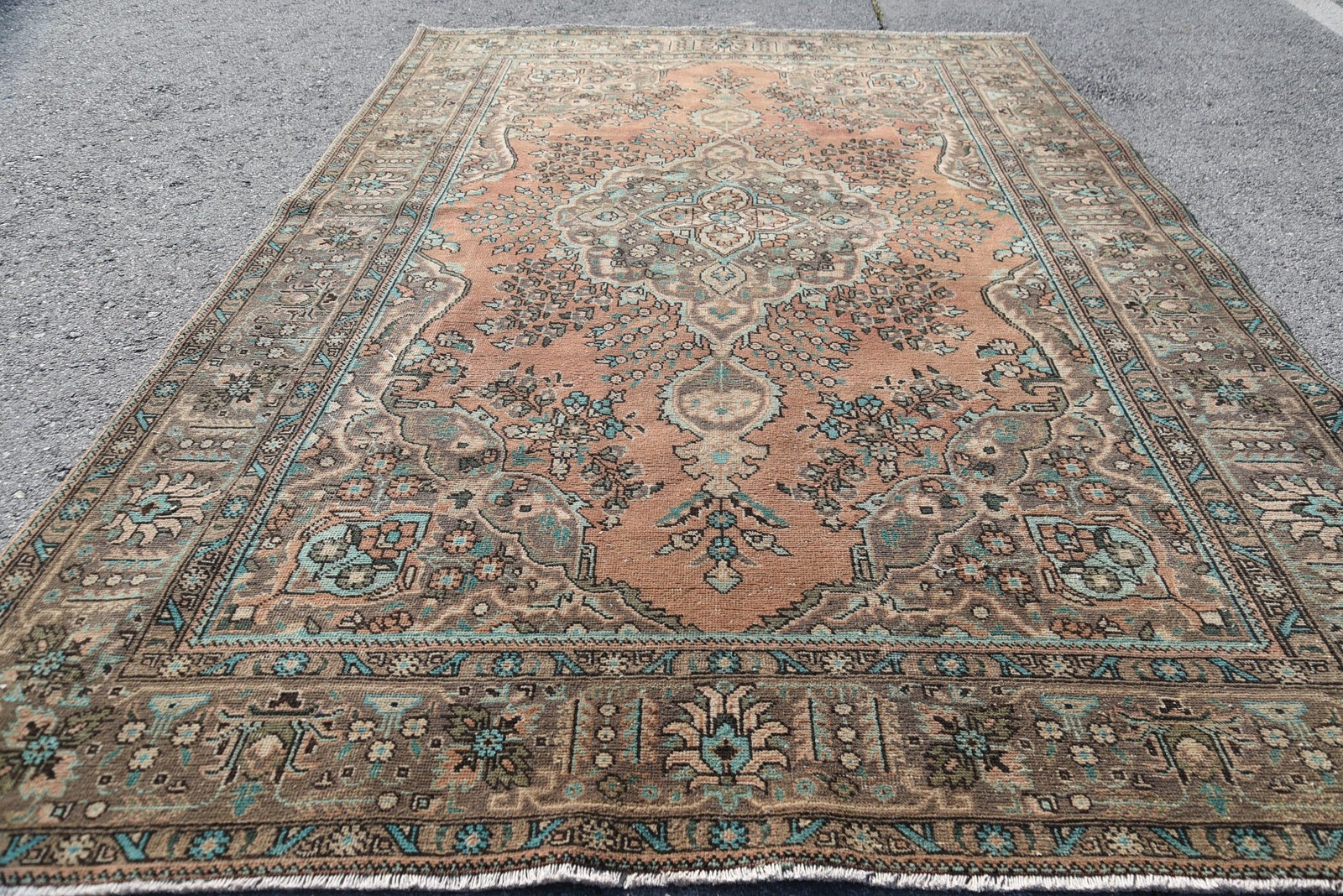 Turkish 6,2×9,7 ft Rug, Rug Vintage Rug, Brown Camouflage Rug Wool