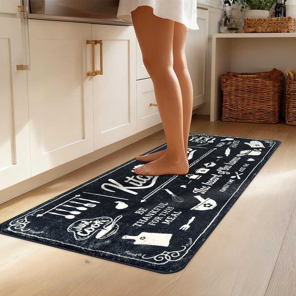 Kitchen Mats 20x47inch High Pile Rug,Thickened Kitchen Rug Kitchen Rules Them…