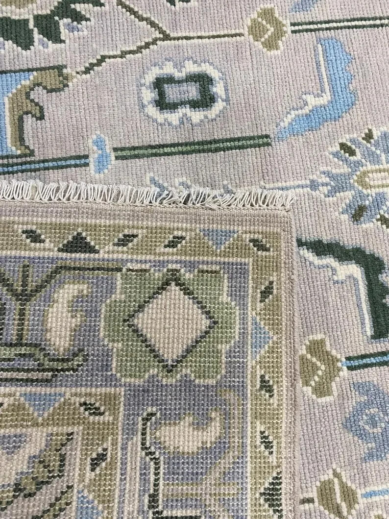 Exquisite sand Oushak style Hand Knotted Rug 4×6, 5×8, 6×9, 8×10, 9×12, 10×14 ft