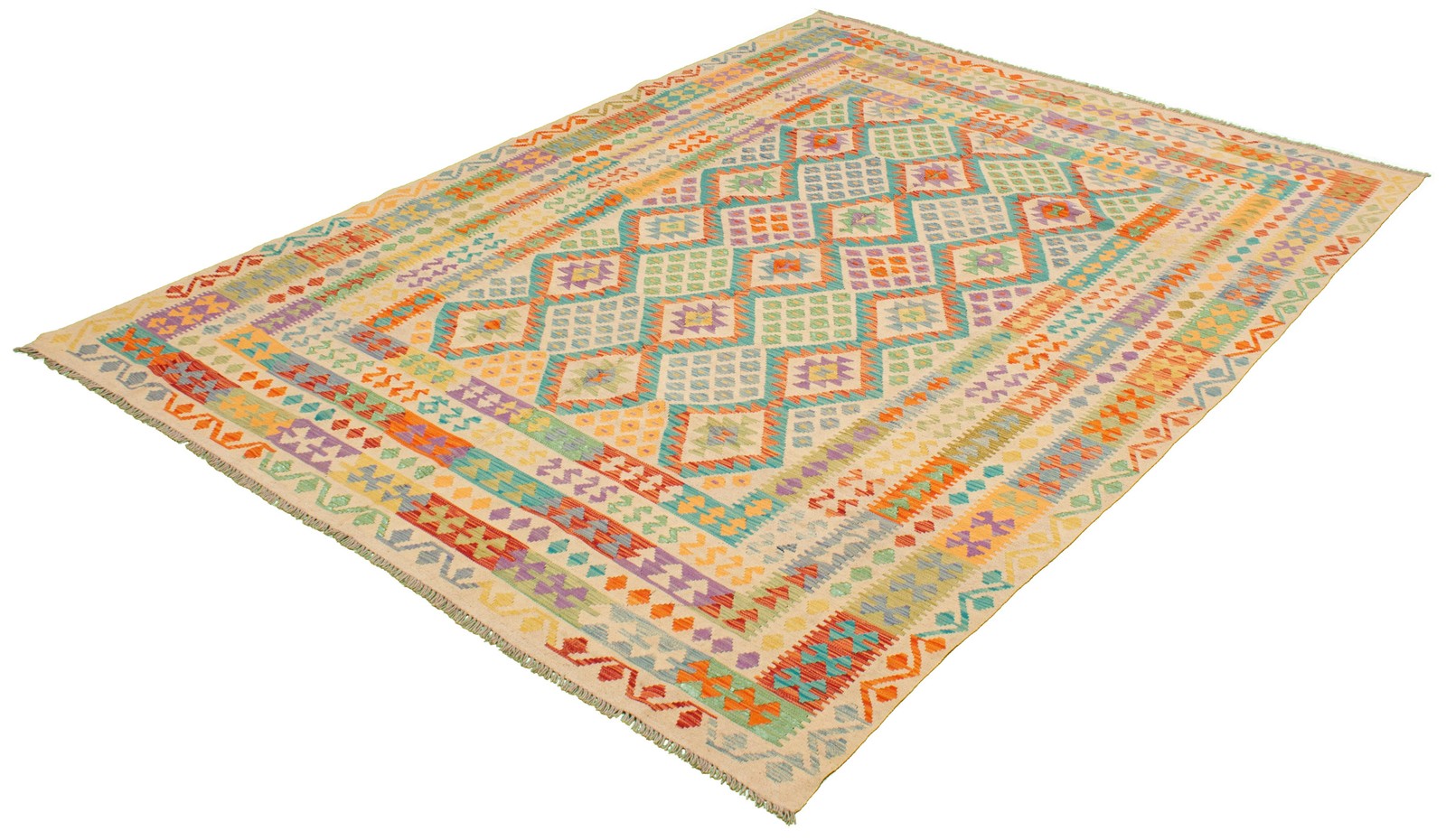 Vintage Hand Woven Area Rug 8’3″ x 11’6″ Traditional Wool Oriental Carpet