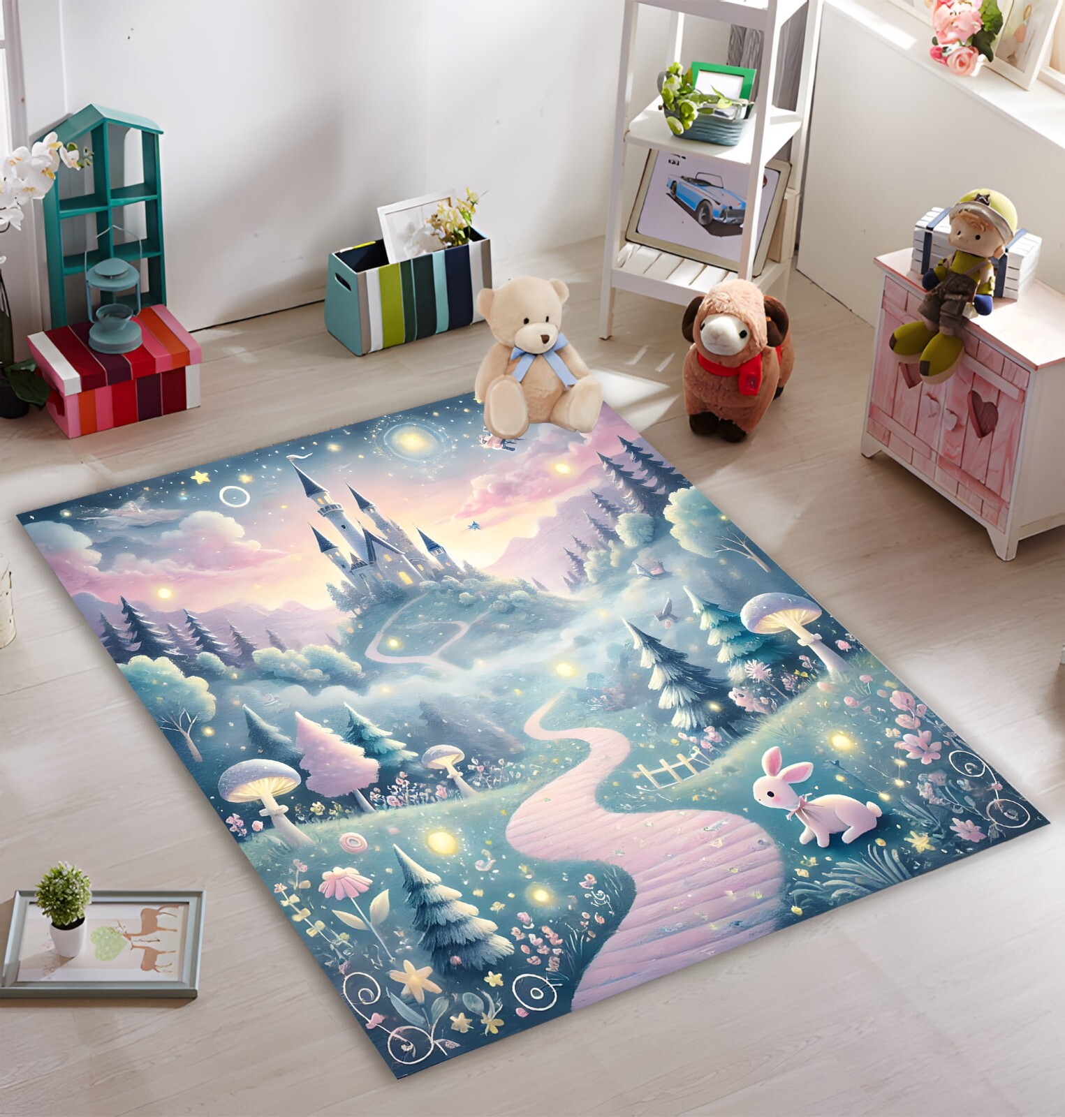 Kids Room Rug, Fairy Tale Rug, Kids Playroom Rug, Children’s Room rug, Customrug