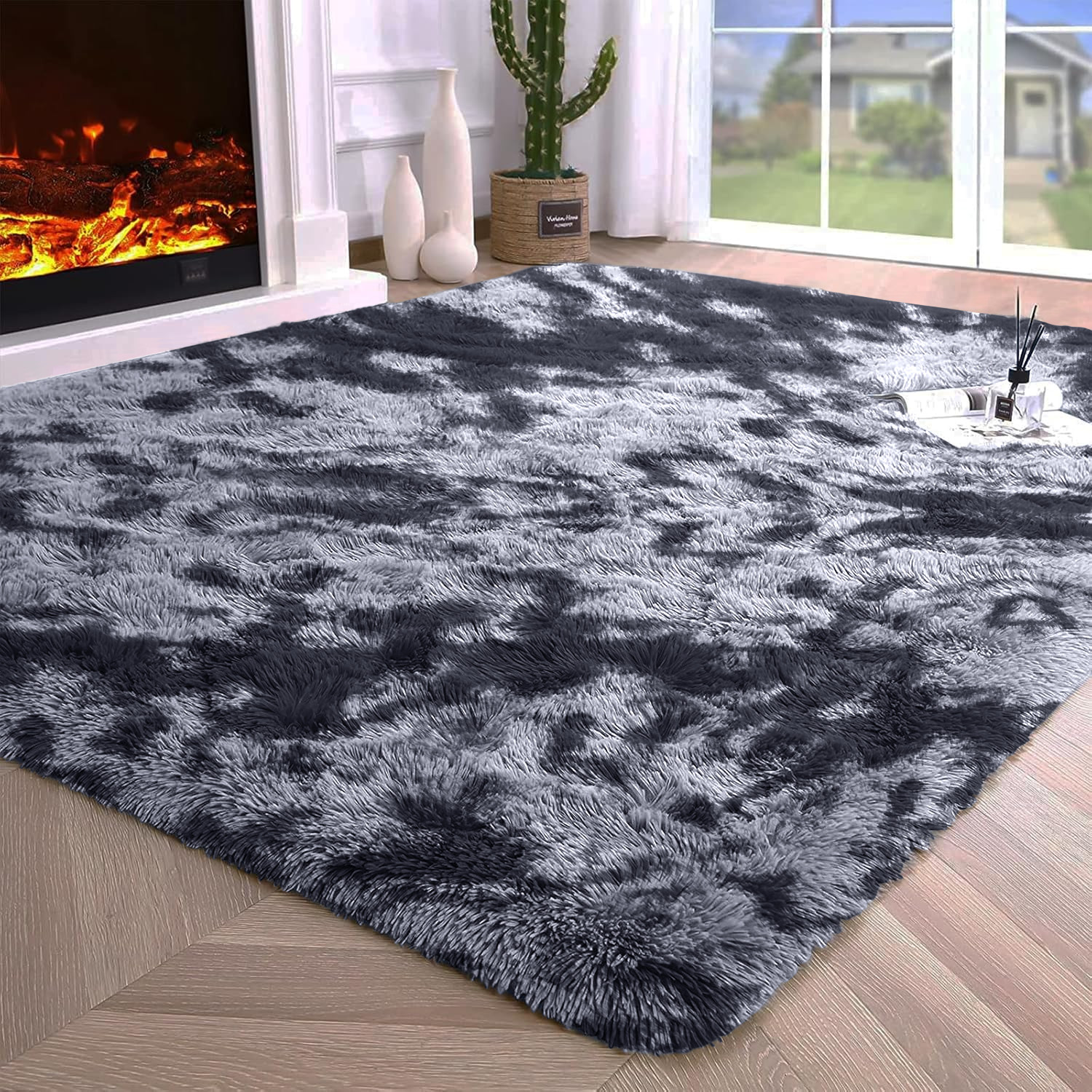 Non Slip Shaggy Rugs Ultra Soft Fluffy Area Carpets Mat for Living Room Bedroom