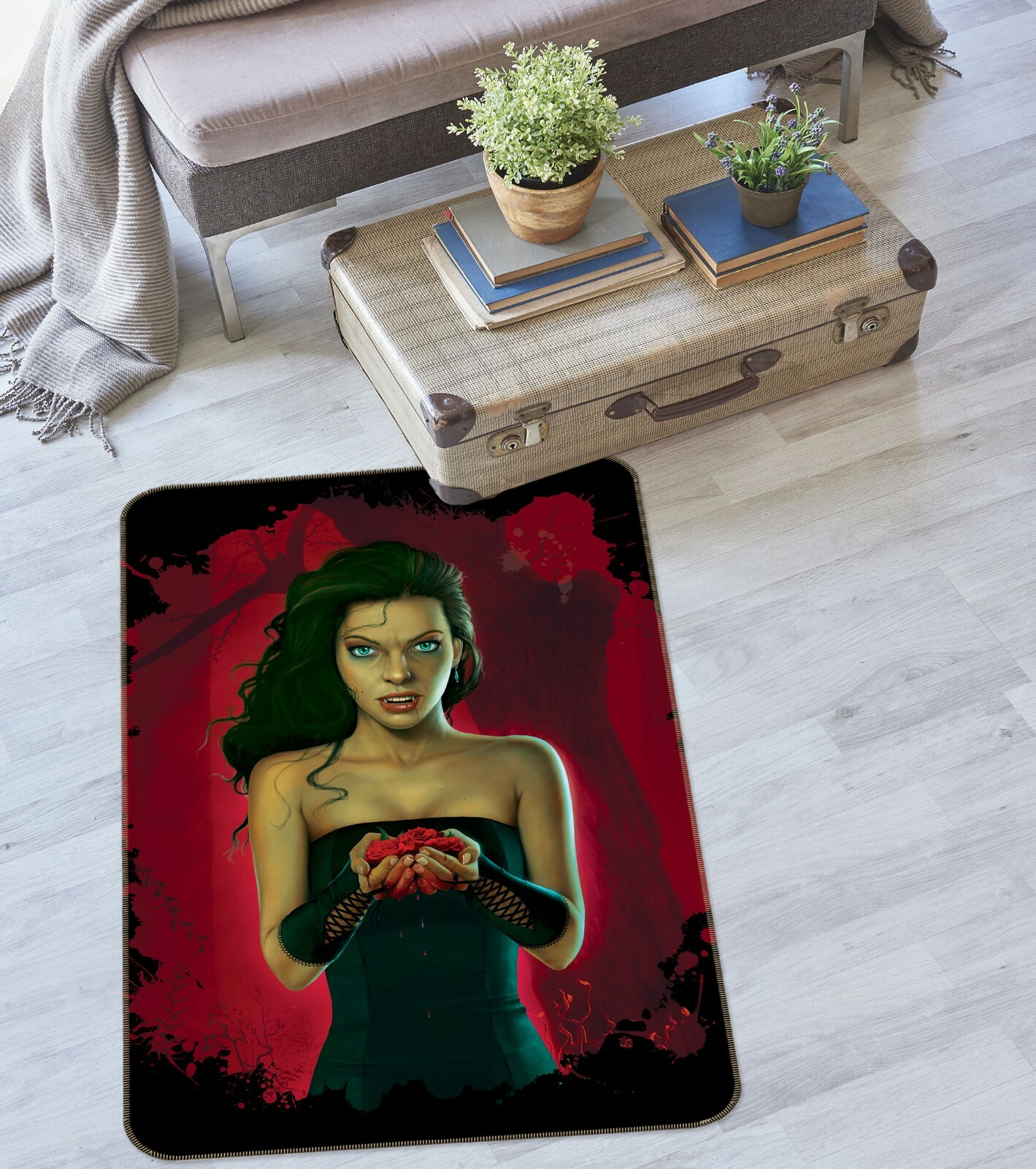 3D Heart Woman ZHUA17 Game Non Slip Rug Mat Photo Carpet Vincent Zoe
