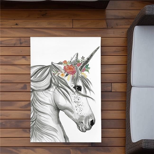 2×3 ft. Magic Unicorn Outdoor Area Rug – Animals Illustrative Home Decor – Re…
