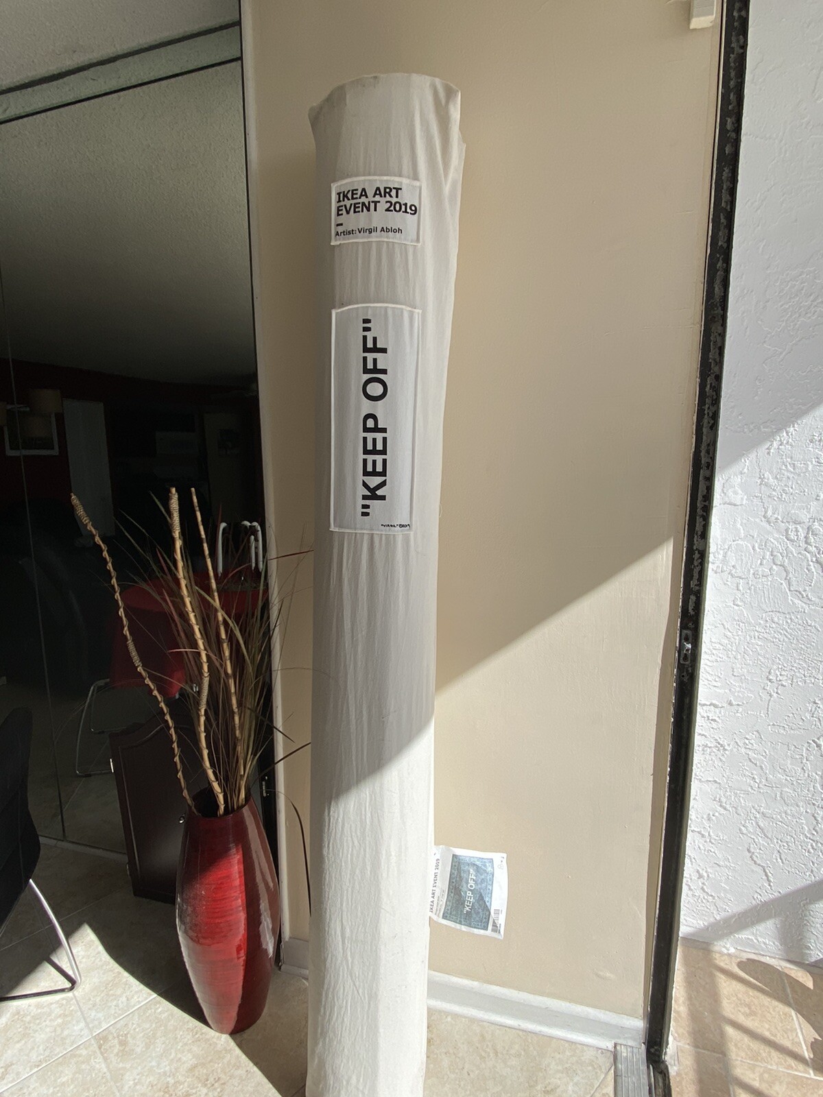 IKEA x Virgil Abloh KEEP OFF Rug Grey/White IKEA ART EVENT 2019 Brand New Sealed