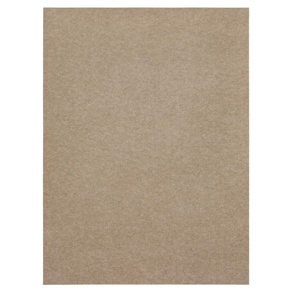 6×8 ft Indoor Outdoor Rug Taupe Ribbed Design Durable Area Carpet