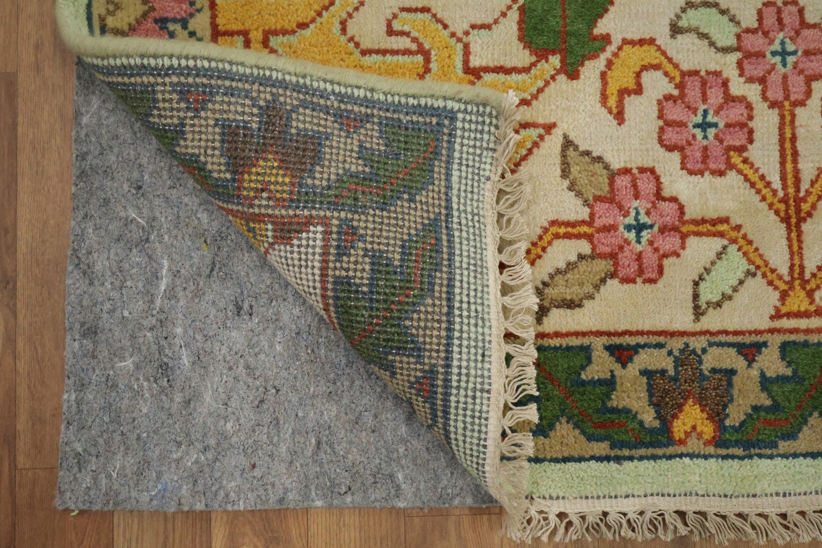 Premium 9×12 Hand-Knotted Area Rug with Floral Geometric Multi Color Tones