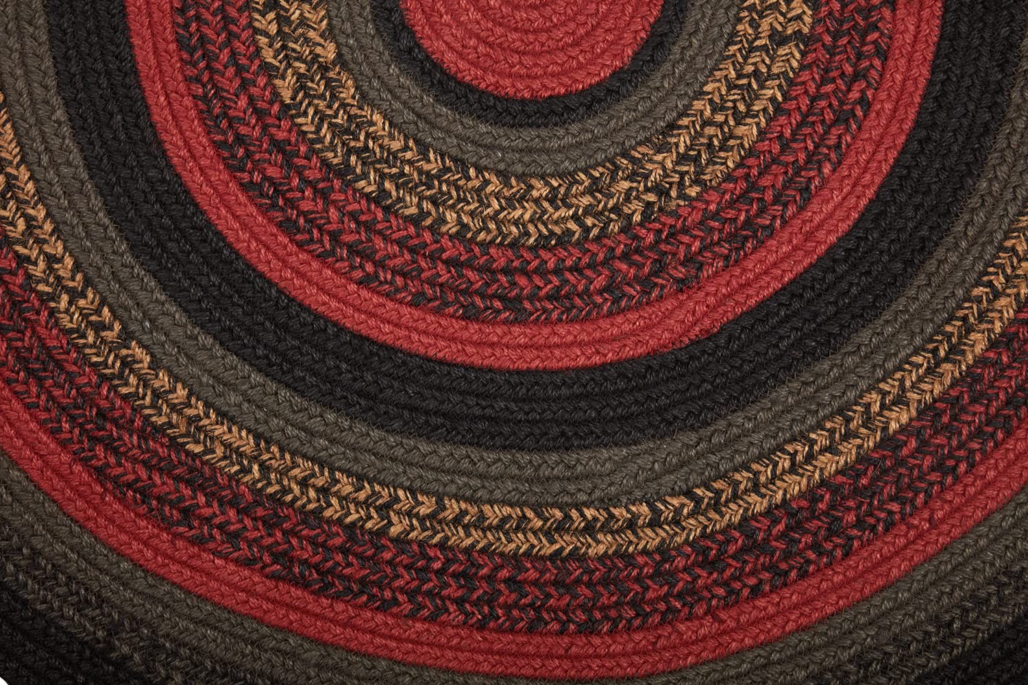 Rustic Jute Rug Half Circle 16.5×33 Natural Fibers Non Slip Pad