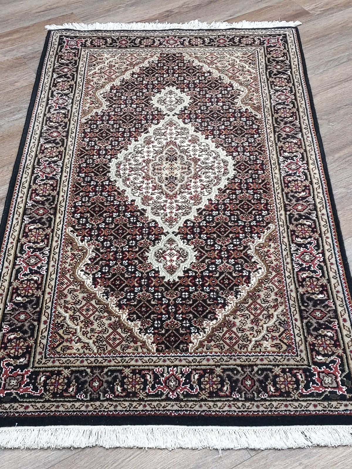 Turkish Silk&Wool Hand Made Bohemian Royal Classic Design, Turkish Rug 3×5 Ft