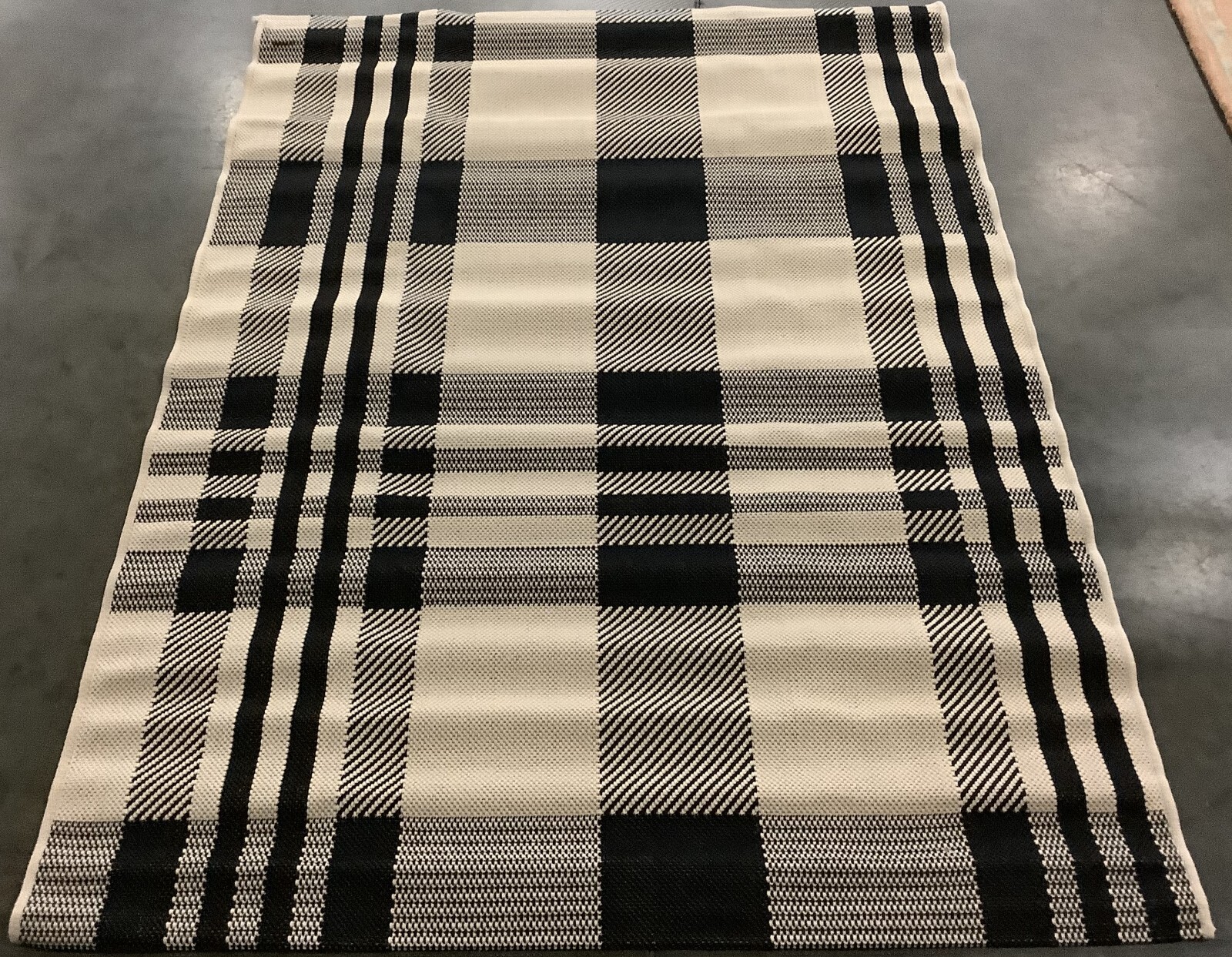 BLACK / BONE 4′-0″ x 5′-7″ Flaw in Rug, Reduced Price 1172670132 CY6201-216-4