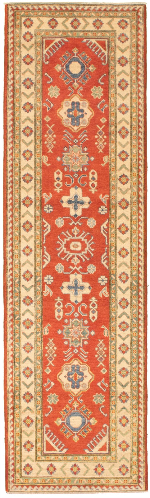 Vintage Hand-knotted Runner Rug 2’8″ x 10’0″ Traditional Oriental Wool Carpet