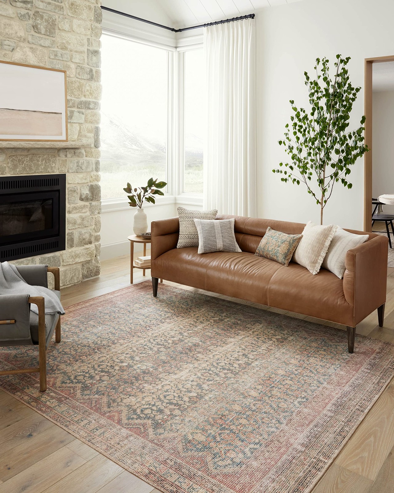 Angela Rose Aubrey Collection Aub03 Ocean/spice 26 X 76 .19 Pile Height Run