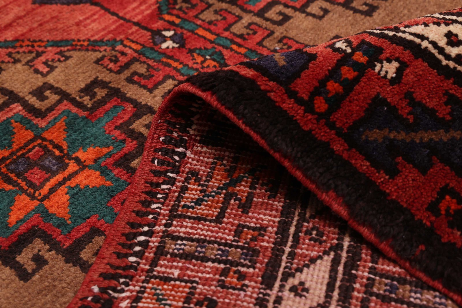 Vintage Hand-knotted Runner Rug 3’8″ x 13’11” Traditional Oriental Wool Carpet