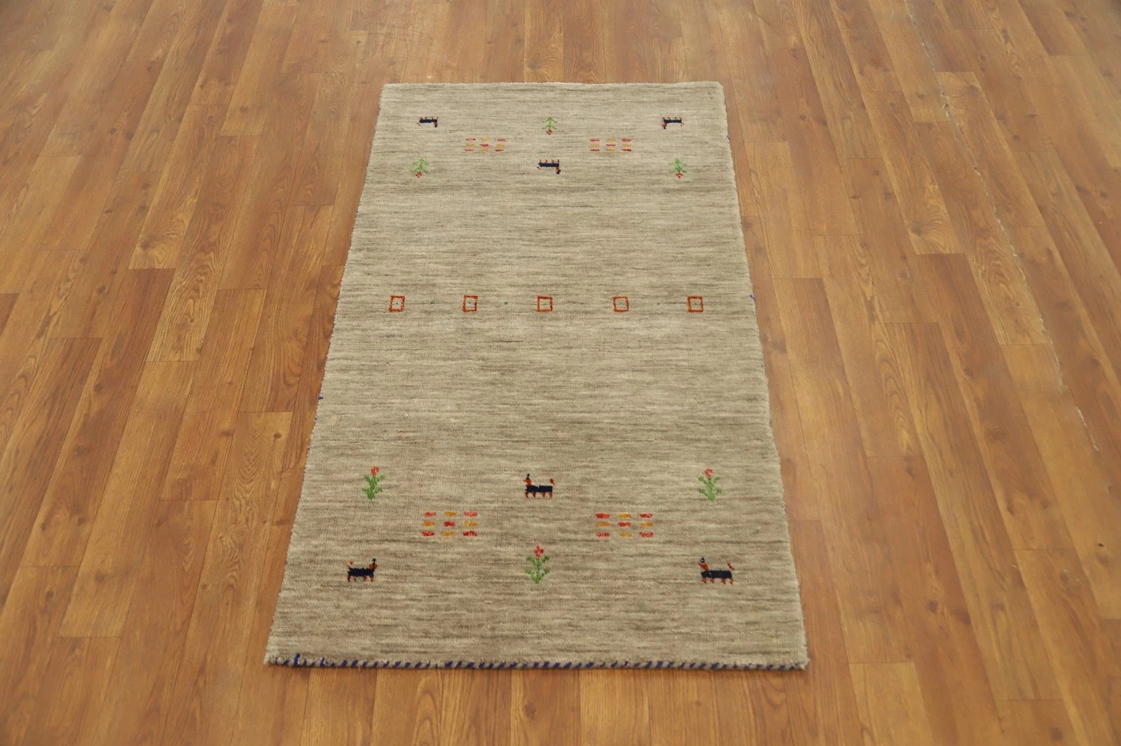 Little Animals Design Tribal Gabbeh Handmade Wool Foyer Rug Accent Carpet 5×8 ft