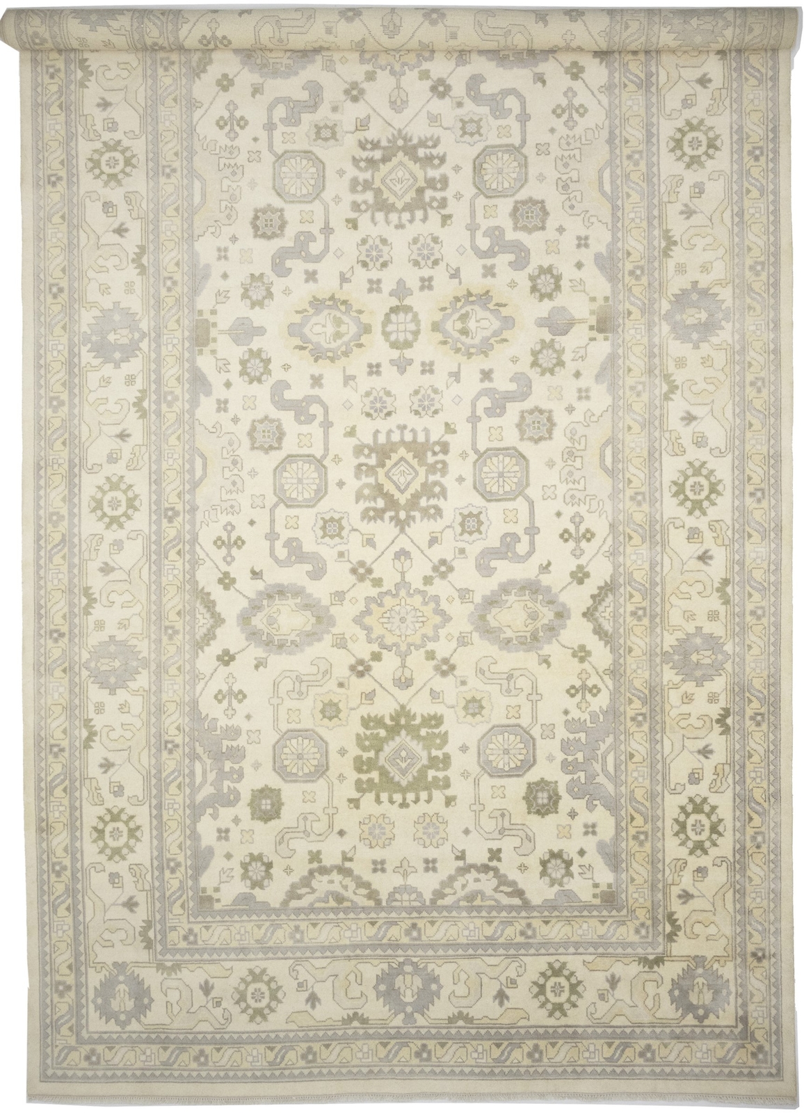 12X24 ft Handmade Oushak Oriental Rug Palatial Size Traditional Design Carpet