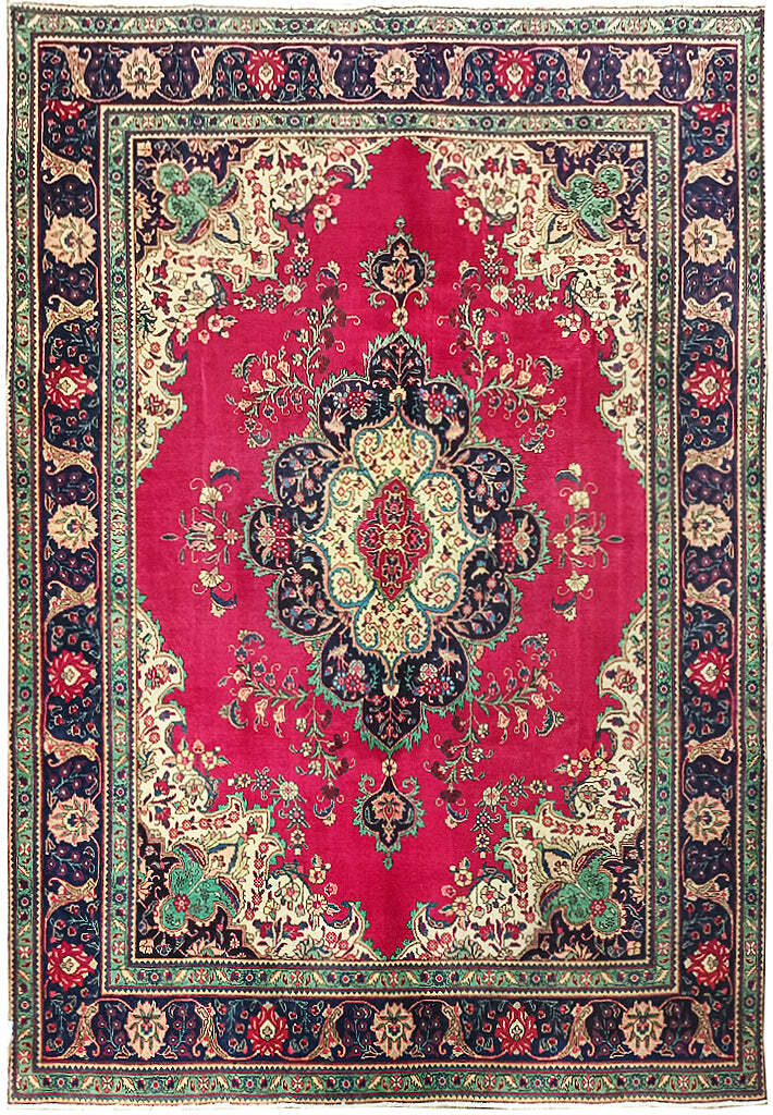 9×13′ Semi-Antique Perssian Tabriiz Rug #F-6054