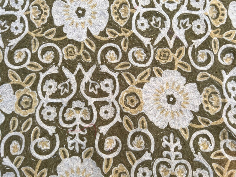 Vintage French Style Aubusson Rug Needlepoint Chain stitch Rug 4×5 ft Free Ship