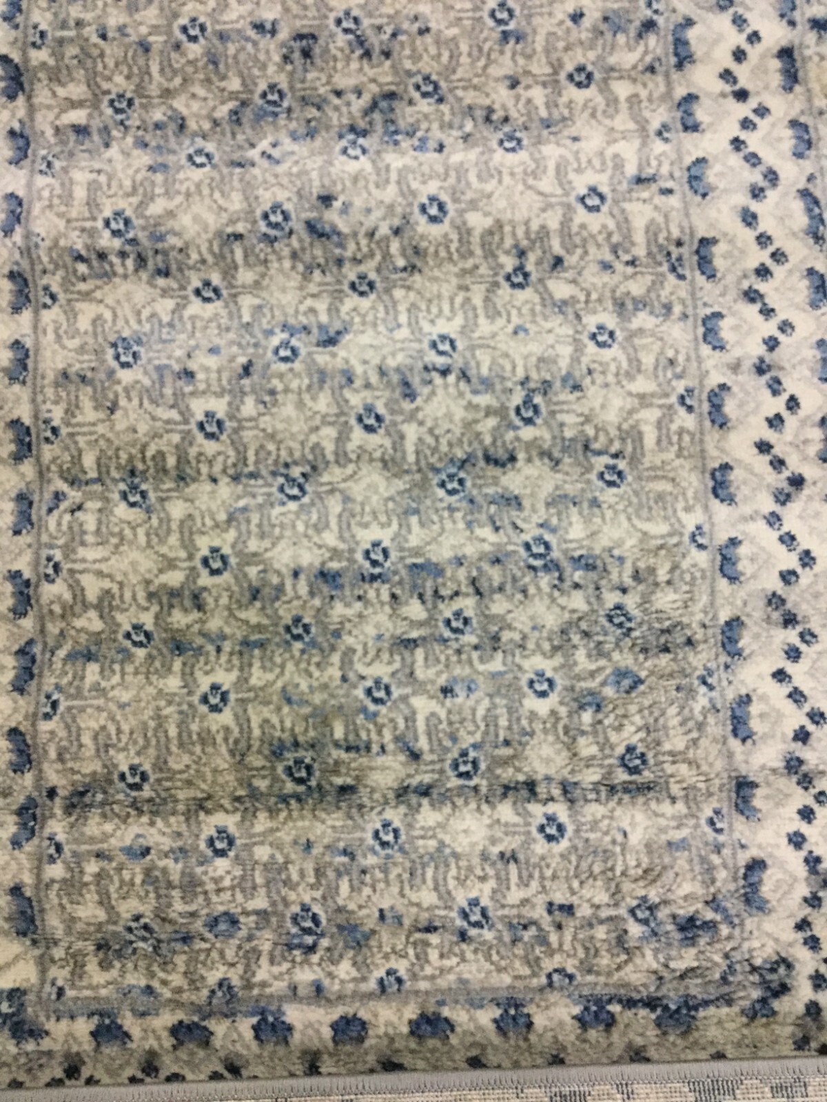 LIGHT GREY / BLUE 2′ X 10′ Flaw in Rug, Reduced Price 1172650766 BNT899G-210