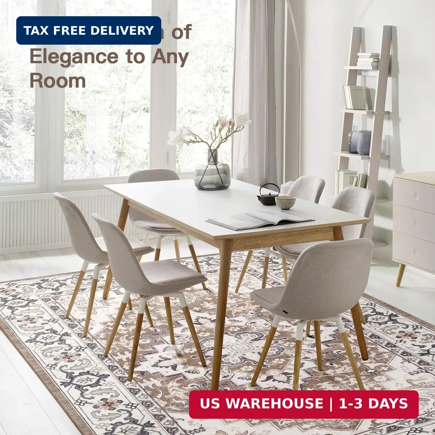 5×7 Area Rugs for Living Room, Washable Area Rug, Rugs for Bedroom, Kitchen