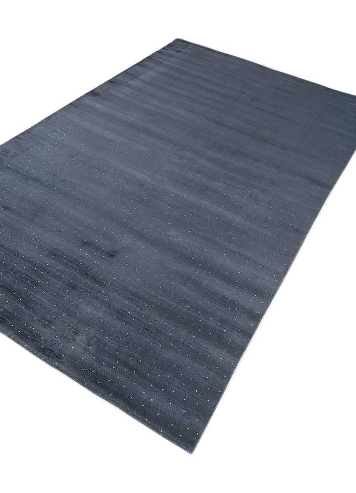 Handmade Hand Loom Viscose Rug Design Color Dark Navy Area Luxury Carpet Rug