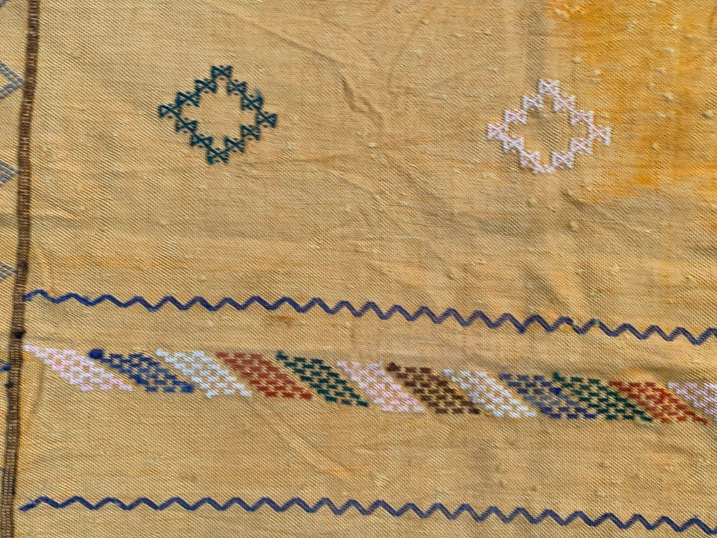 3×5 Vintage Moroccan Handwoven Silky Kilim Sabra Traditional Bedroom Silk Rugs