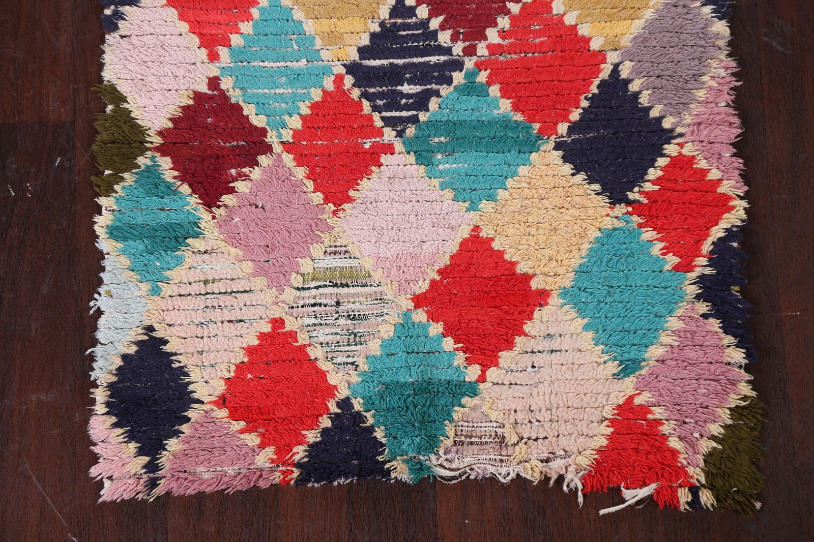 Vintage Custom Hand-Knotted Moroccan Wool Rug Home Decor 3×6 ft