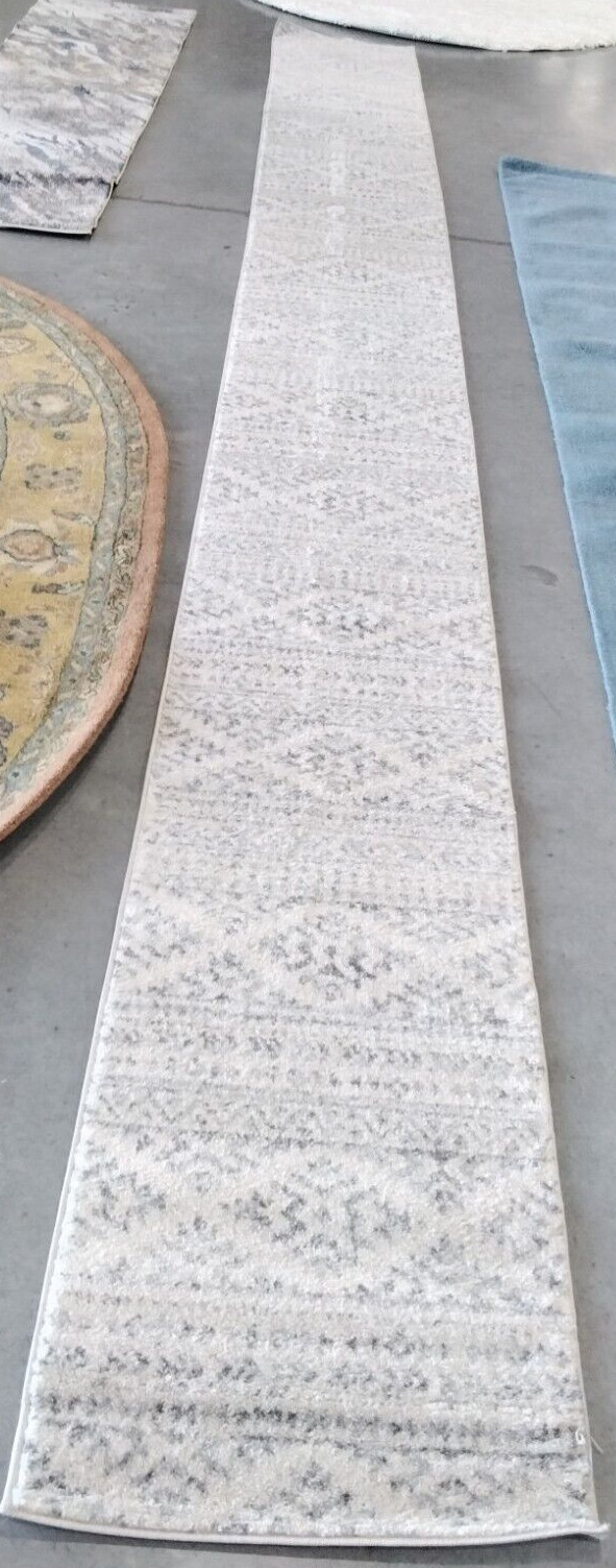 IVORY / GREY 2′-0″ x 19′-0″ Back Stain Rug, Reduced Price 1172740510 TUL272A-219