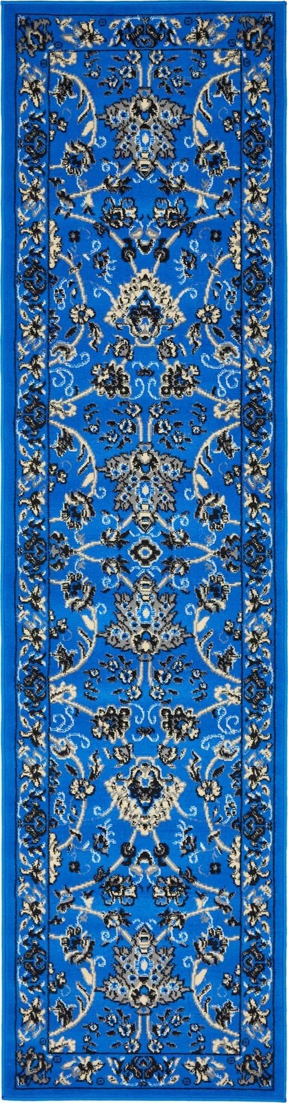 Sialk Hill Collection Area Rug Washington (2 2 x 8 2 Runner Dark Blue/ Black)