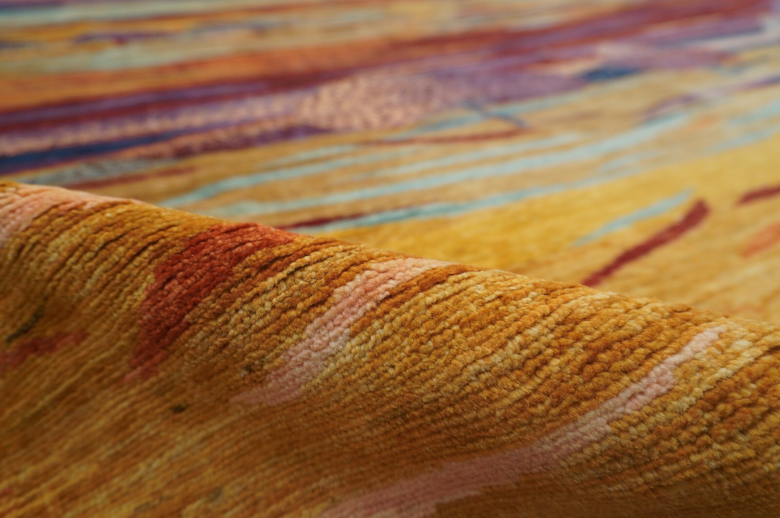 8 x 10 ft Multicolor Landscape Gabbeh Tribal Afghan Hand Knotted Wool Area Rug