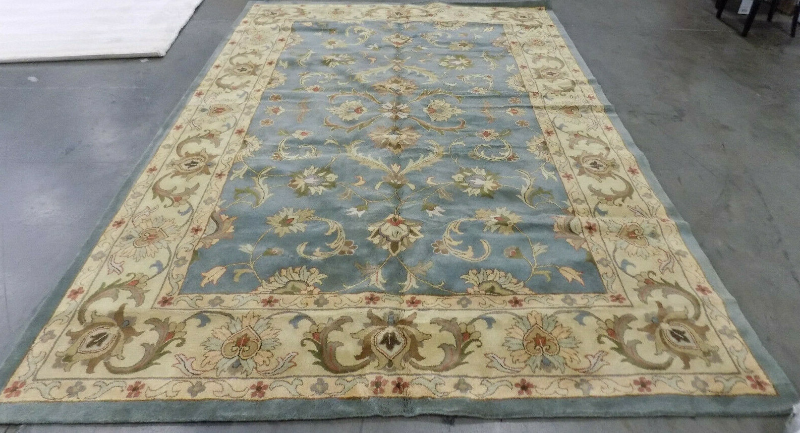 BLUE / BEIGE 9′-6″ X 13′-6″ Back Stain Rug Reduced Price 1172558615 HG811B-10