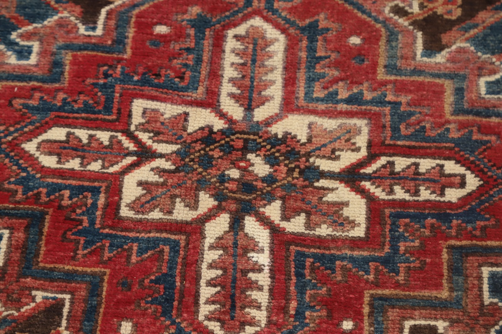 Vegetable Dye Red/ Dark Brown Wool Hand-knotted Traditional Room Size Rug 8×9