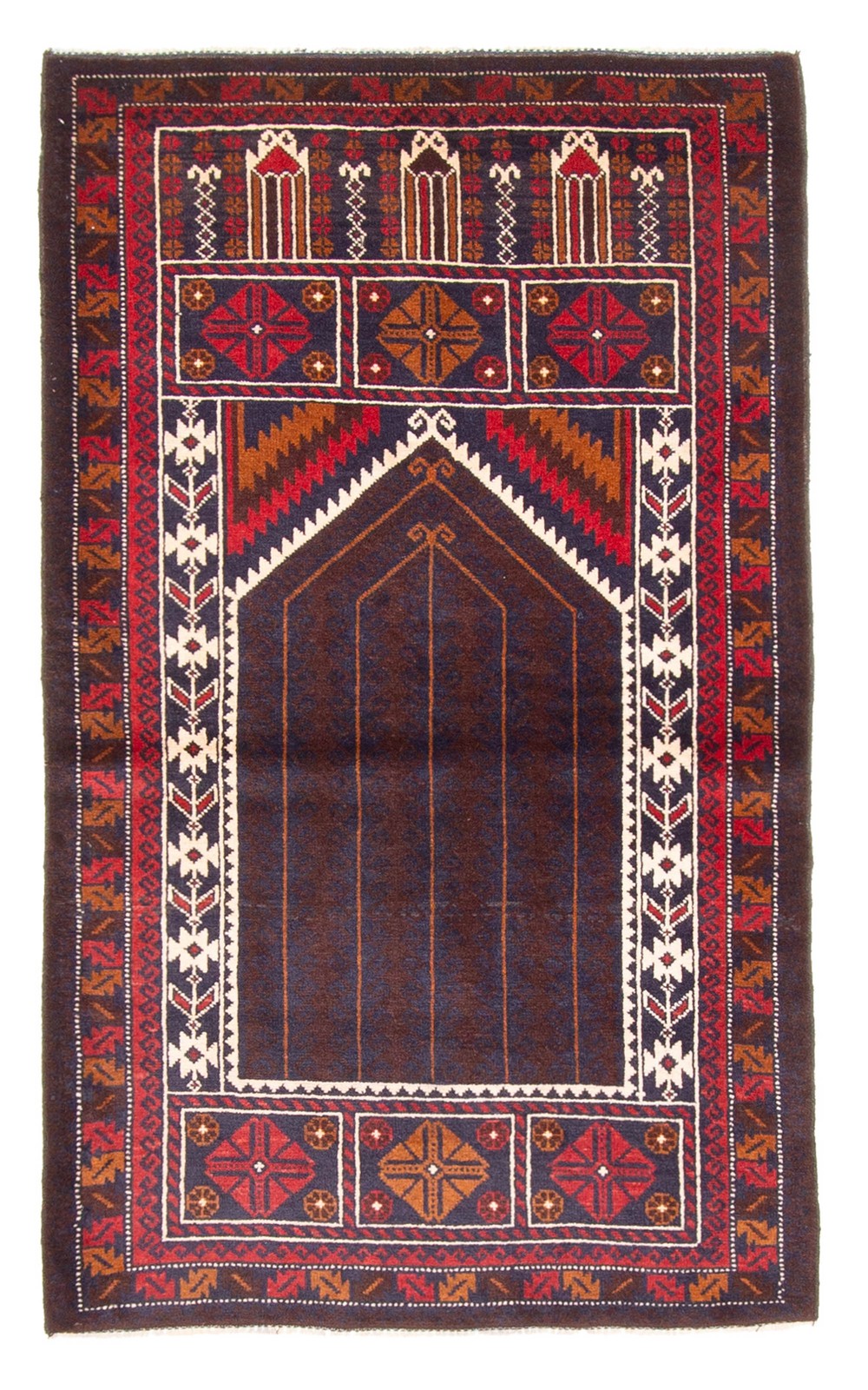 Vintage Traditional Hand-Knotted Area Rug 2’10” x 4’9″ Oriental Wool Carpet