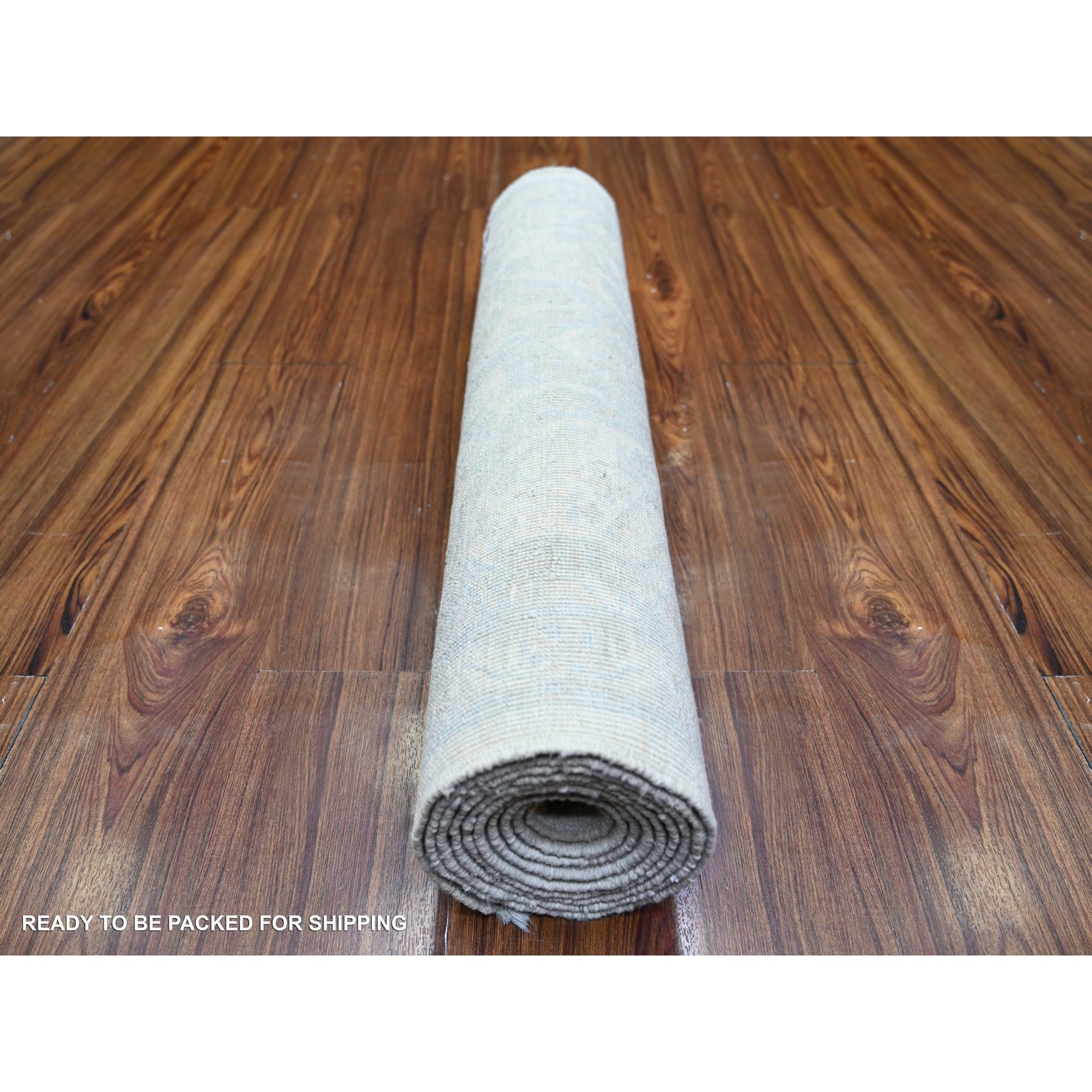 2’8″x9’7″ White Wash Peshawar Wool Hand Knotted Oriental Rug R74054